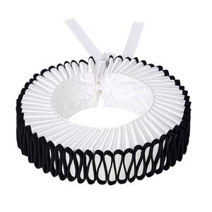7746 Clown Collar,jester Neck Ruffle Collar,satin Detachable